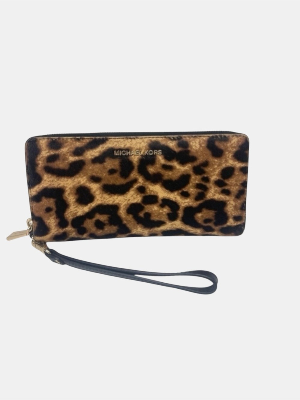 Michael Kors Large Continental Wallet Calf Hair Cheetah Print Butterscotch - Picture 5 of 7